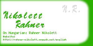nikolett rahner business card